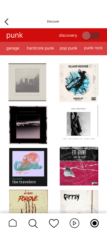 Punk discovery album grid
